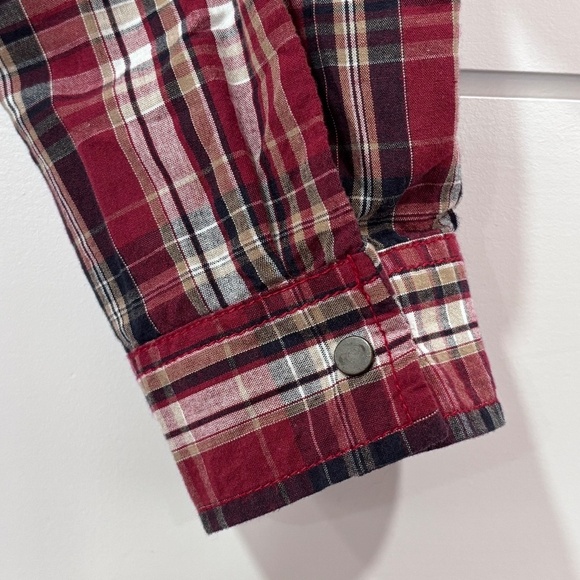 Lady Dutch NWT snap closure plaid fitted shirt with pocket embellishments sz XL - Picture 4 of 16